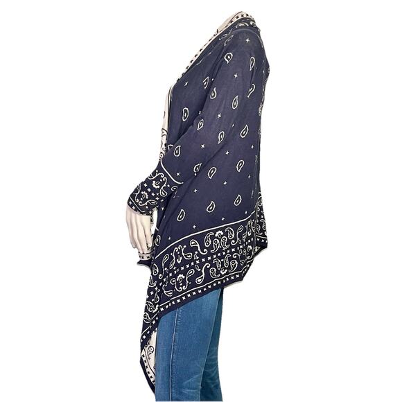 H&M Reversible Open Navy and White Cardigan - Picture 3 of 7